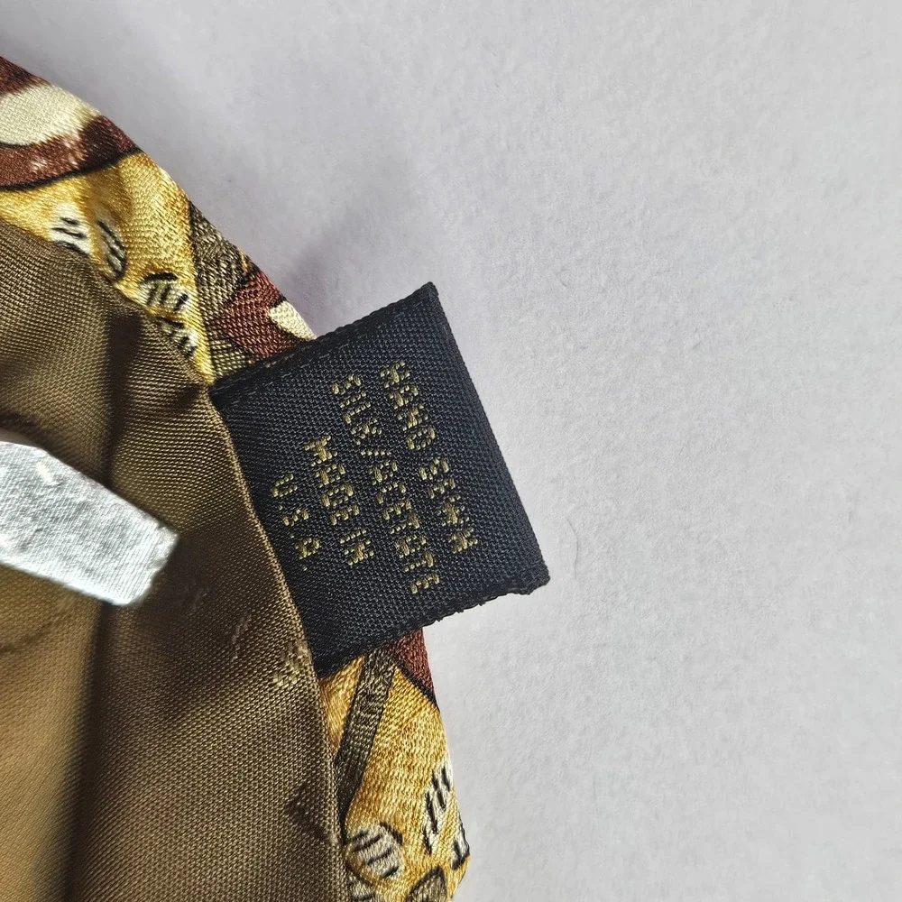 Robert Talbott Studio Tie Men's Standard Yellow Floral Geometric Silk Acetate US